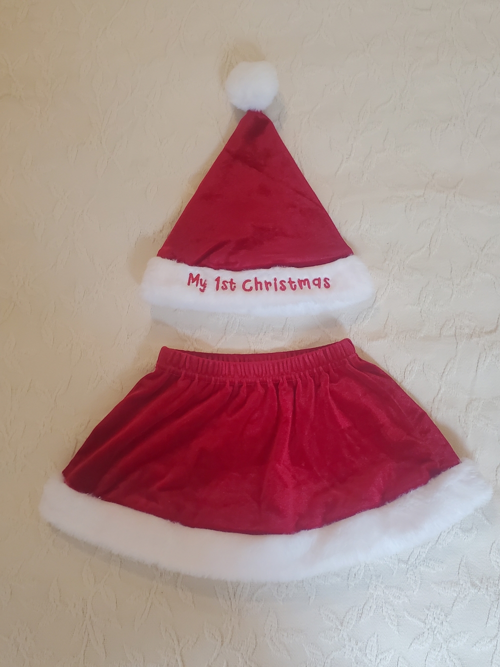 My 1st Christmas Santa Hat & Skirt Set